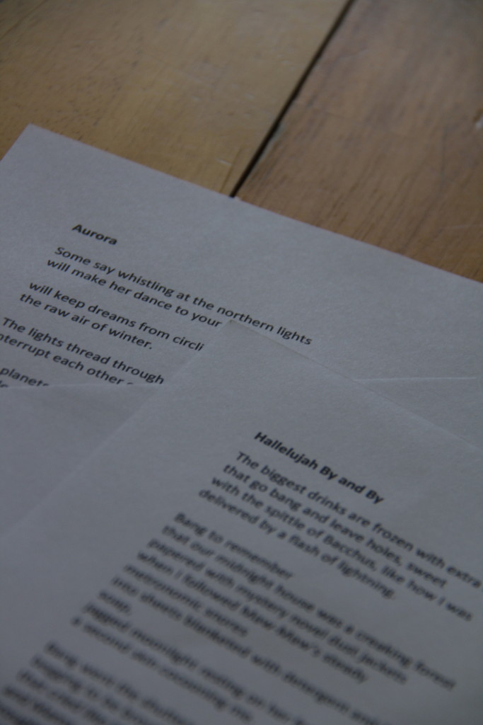 Printed versions of the poems