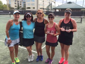 3.0 Rating: (Left) Runners-up: Andrea Finkelstein and Molly Hardin. (Middle) Natalia Gonzalez, WRBH. (Right) Champions: Amanda Maksi and Kellie Proctor